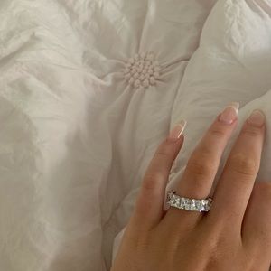 princess eternity band diamond like CZ crystal ring HRH collection